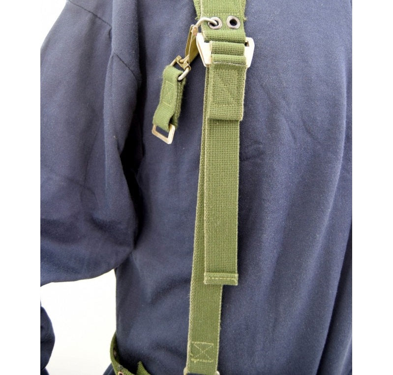 Vintage 1990s Swedish army load carrying set belt pouches straps military fishing hunting webbing canteen shoulder bearing