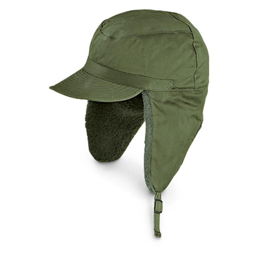 New Swedish army M59 lined winter hat cap military cold weather 1960s-1970s Unissued ear flaps