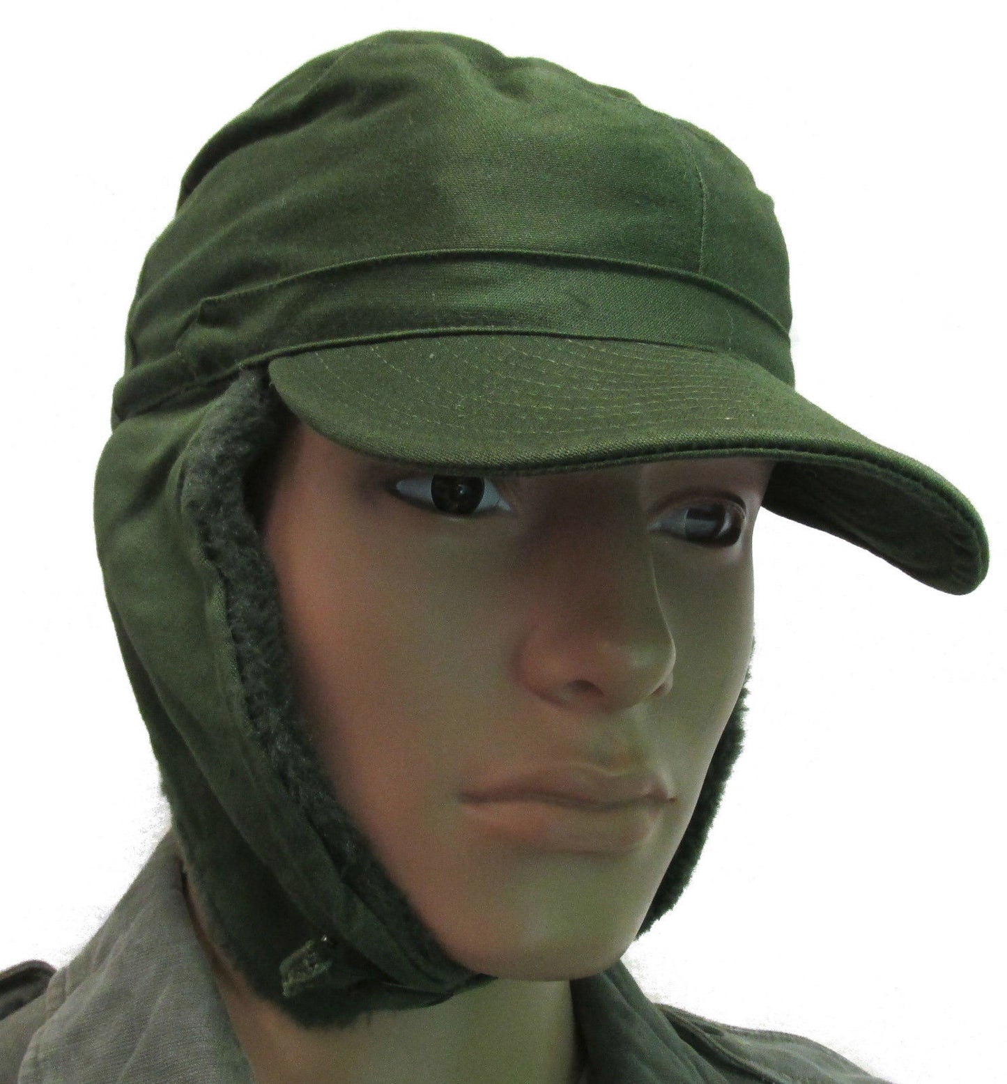 New Swedish army M59 lined winter hat cap military cold weather 1960s-1970s Unissued ear flaps