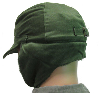 New Swedish army M59 lined winter hat cap military cold weather 1960s-1970s Unissued ear flaps