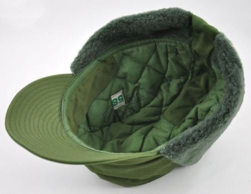 New Swedish army M59 lined winter hat cap military cold weather 1960s-1970s Unissued ear flaps