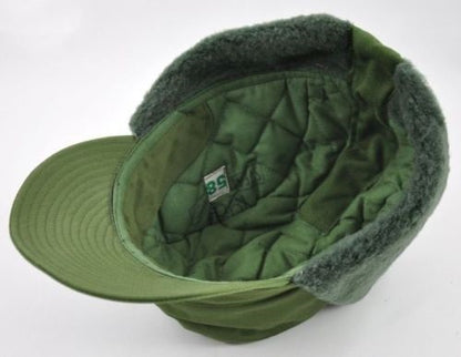 New Swedish army M59 lined winter hat cap military cold weather 1960s-1970s Unissued ear flaps