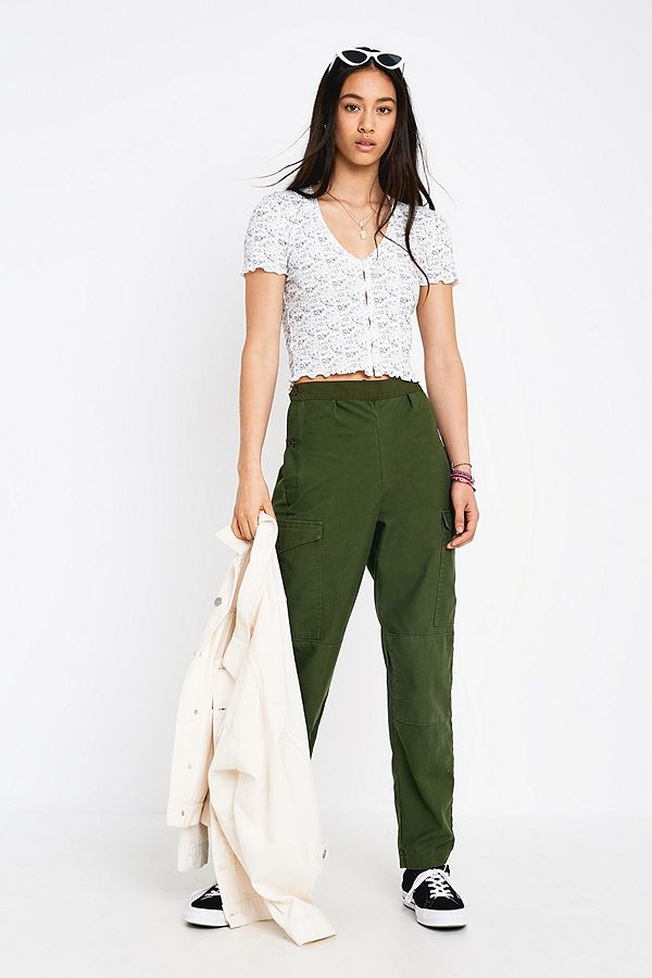 Vintage Swedish army M59 trousers green khaki pants military high waisted olive cargo combat womens button waist
