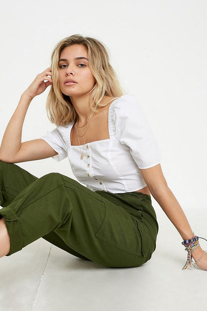 Vintage Swedish army M59 trousers green khaki pants military high waisted olive cargo combat womens button waist