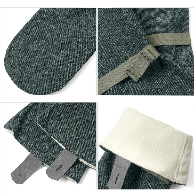 New Swiss Army winter denim cotton lined mittens gloves military flannel lining
