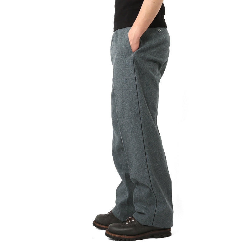 Vintage Swiss army grey wool trousers pants military dress stripe Switzerland