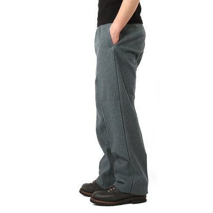 Vintage Swiss army grey wool trousers pants military dress stripe Switzerland