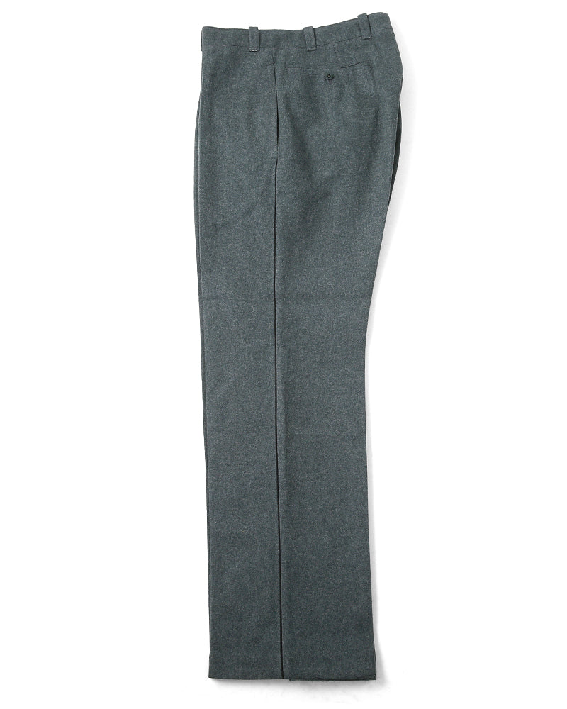 Vintage Swiss army grey wool trousers pants military dress stripe Switzerland women's
