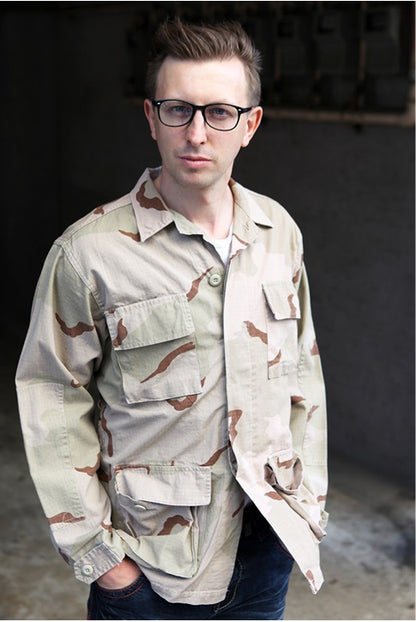 Vintage 1990s US army desert camouflage bdu jacket coat surplus camo military retro urban three colour