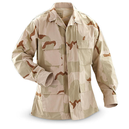 Vintage 1990s US army desert camouflage bdu jacket coat surplus camo military retro urban three colour