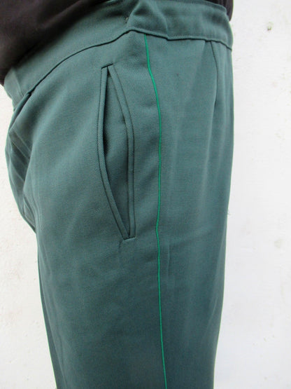 Unissued Vintage East German teal green trousers pants communist DDR military Soviet Era VOPO volkspolizei NVA