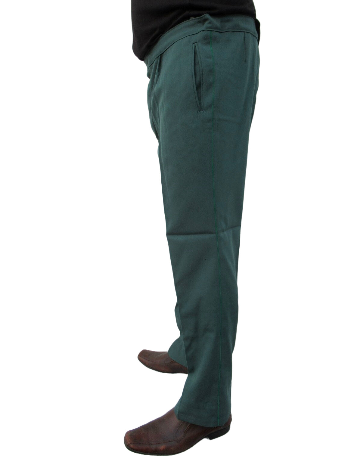 Unissued Vintage East German teal green trousers pants communist DDR military Soviet Era VOPO volkspolizei NVA