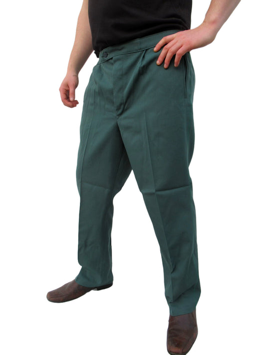 Unissued Vintage East German teal green trousers pants communist DDR military Soviet Era VOPO volkspolizei NVA