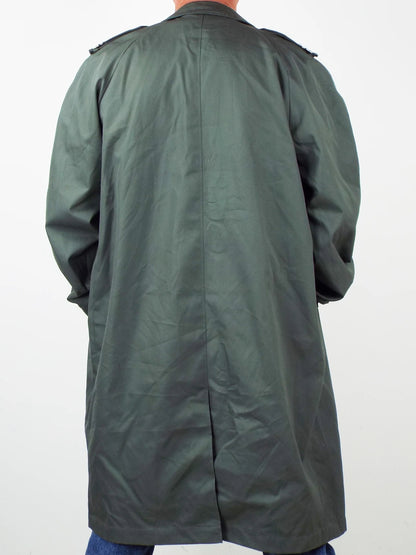 Vintage 1980s Austrian Army raincoat military coat trenchcoat trench various insignia mac mackintosh