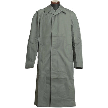 Vintage 1980s Austrian Army raincoat military coat trenchcoat trench no insignia mac mackintosh
