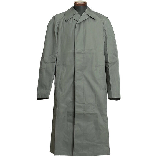 Vintage 1980s Austrian Army raincoat military coat trenchcoat trench no insignia mac mackintosh