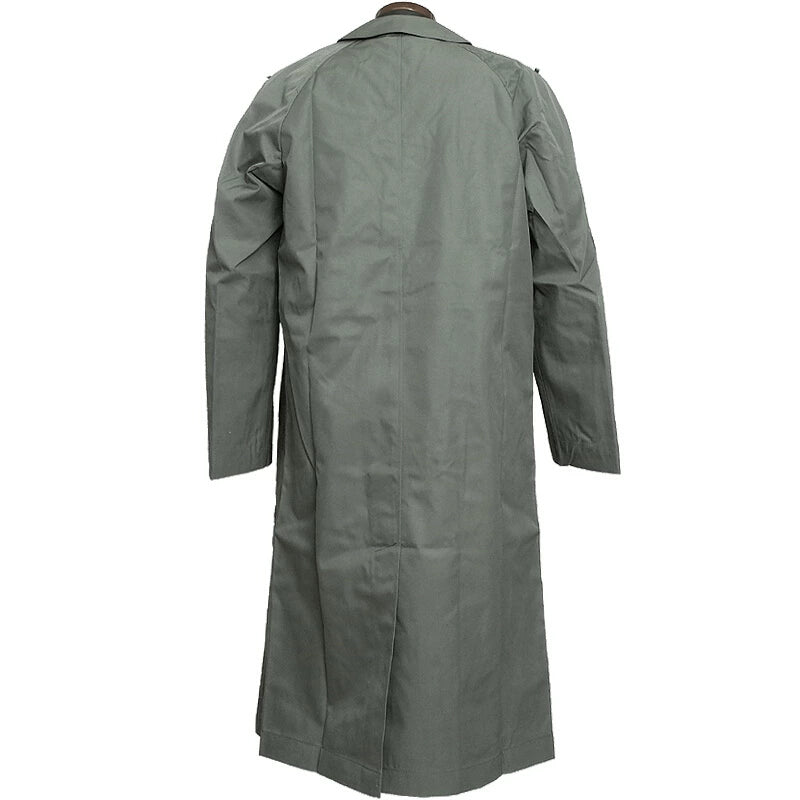 Vintage 1980s Austrian Army raincoat military coat trenchcoat trench no insignia mac mackintosh