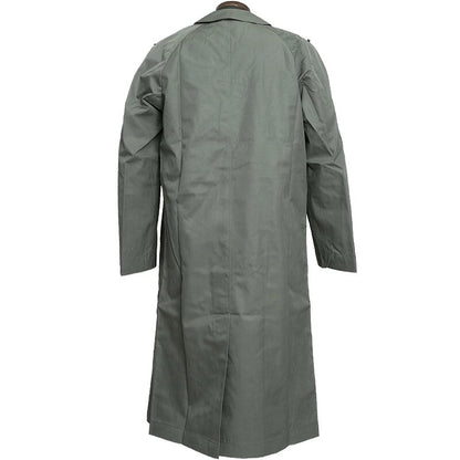Vintage 1980s Austrian Army raincoat military coat trenchcoat trench no insignia mac mackintosh