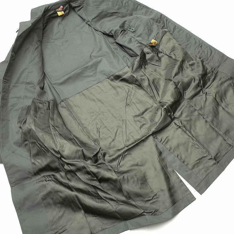 Vintage 1980s Austrian Army raincoat military coat trenchcoat trench no insignia mac mackintosh