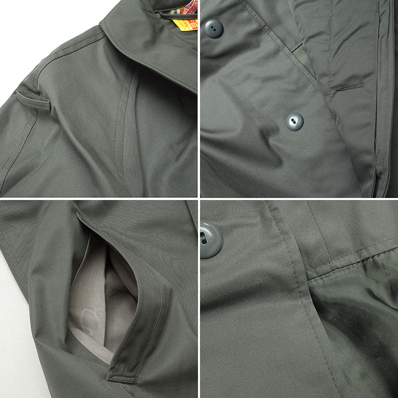 Vintage 1980s Austrian Army raincoat military coat trenchcoat trench no insignia mac mackintosh