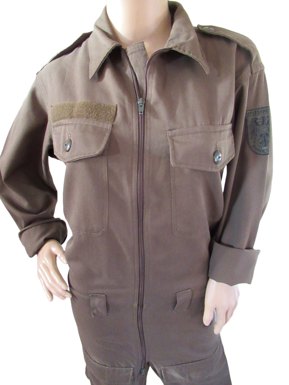 Vintage Austrian army boiler jump suit coverall overall military women 1980s