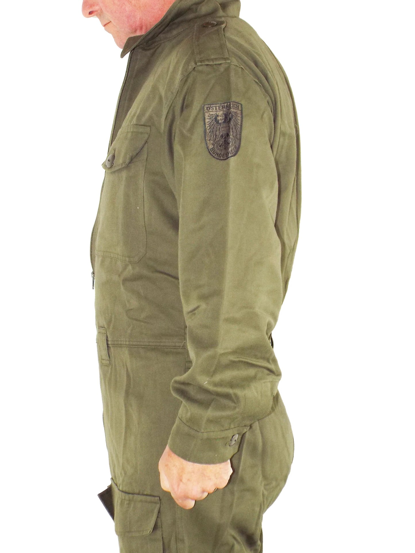 Authentic Austrian army boiler jump suit coverall combi overall military Bundesheer chest pockets