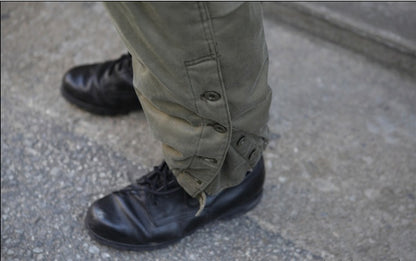 Authentic Austrian army lined winter over trousers cold weather olive cargo pants bottoms military thermo