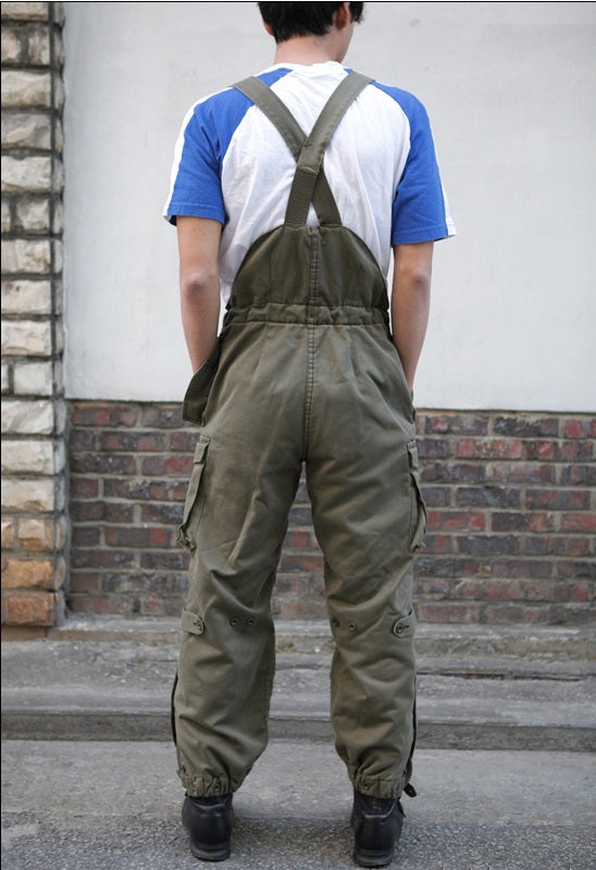 Authentic Austrian army lined winter over trousers cold weather olive cargo pants bottoms military thermo