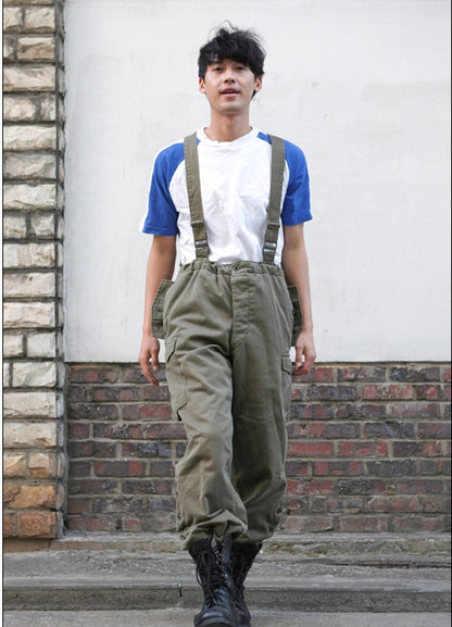 Authentic Austrian army lined winter over trousers cold weather olive cargo pants bottoms military thermo