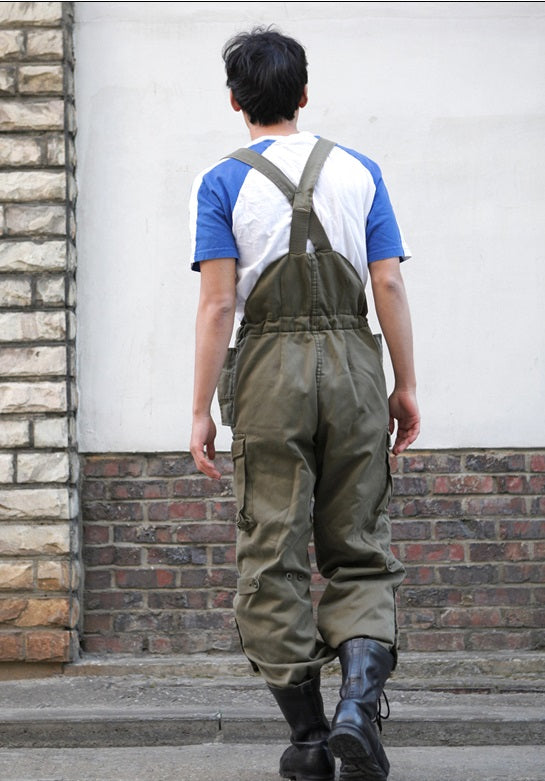 Authentic Austrian army lined winter over trousers cold weather olive cargo pants bottoms military thermo