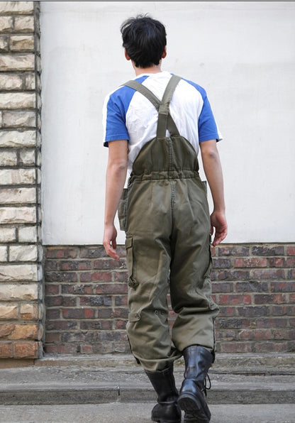 Authentic Austrian army lined winter over trousers cold weather olive cargo pants bottoms military thermo