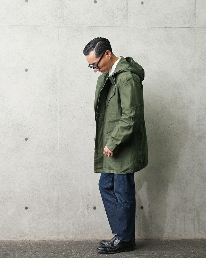 Vintage Belgian Air Force M64 parka jacket coat olive drab military army waterproof membrane raincoat