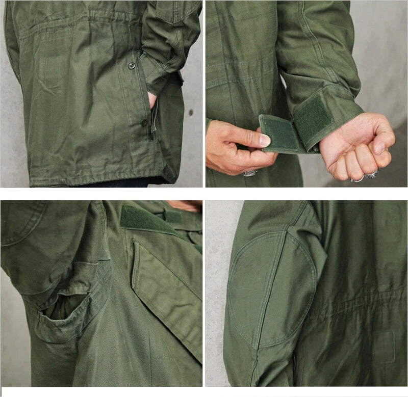 Vintage Belgian Air Force M64 parka jacket coat olive drab military army waterproof membrane raincoat