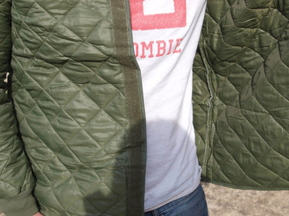Vintage Unissued Belgian army quilted liner jacket coat surplus army military retro urban