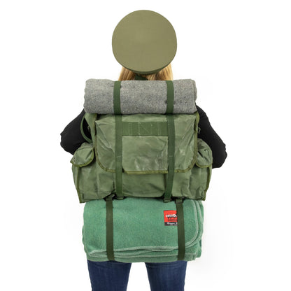 Grade 1 Vintage Belgian army waterproof rucksack backpack day pack ruck sack shoulder bag PVC military 25 litre