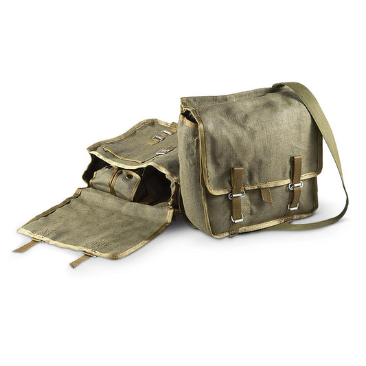 New Polish army canvas satchel bread bag carry fishing shoulder military unissued