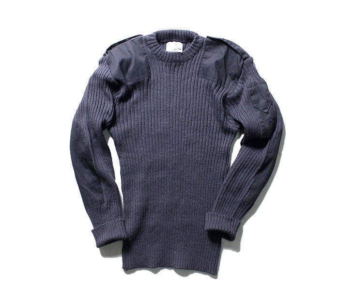 vintage British air force blue-grey wool jumper pullover sweatshirt RAF army military stretchy sweater pulli jersey