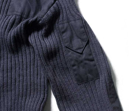 Vintage Women's British air force blue-grey wool jumper RAF army pullover sweatshirt military stretchy sweater pulli