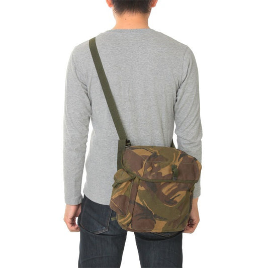 Authentic British army waterproof camouflage respirator bag satchel carry case camo military shoulder camera tablet