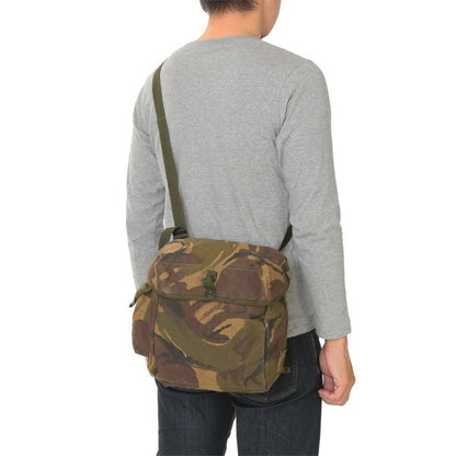Authentic British army waterproof camouflage respirator bag satchel carry case camo military shoulder camera tablet