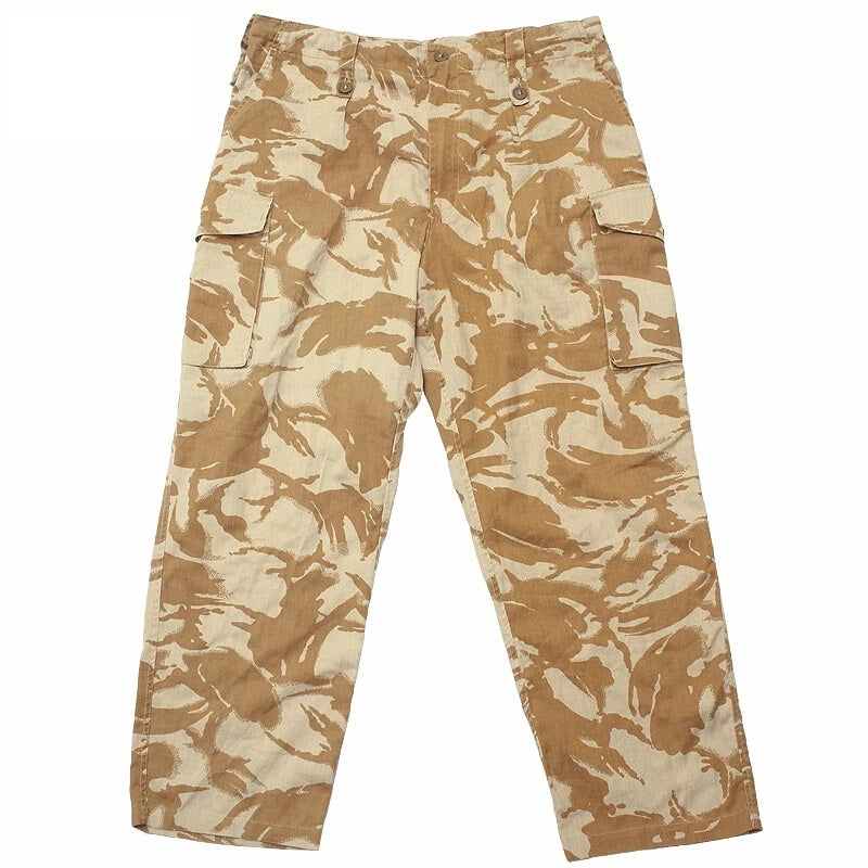 Vintage 84 pattern British army desert camo trousers pants military cargo combat SL34