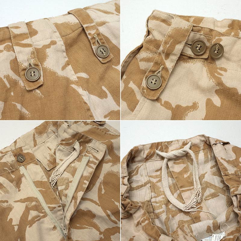 Vintage 84 pattern British army desert camo trousers pants military cargo combat SL34
