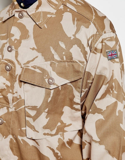 Vintage British army shirt jacket fieldshirt desert camo camouflage military DPM Soldier 95