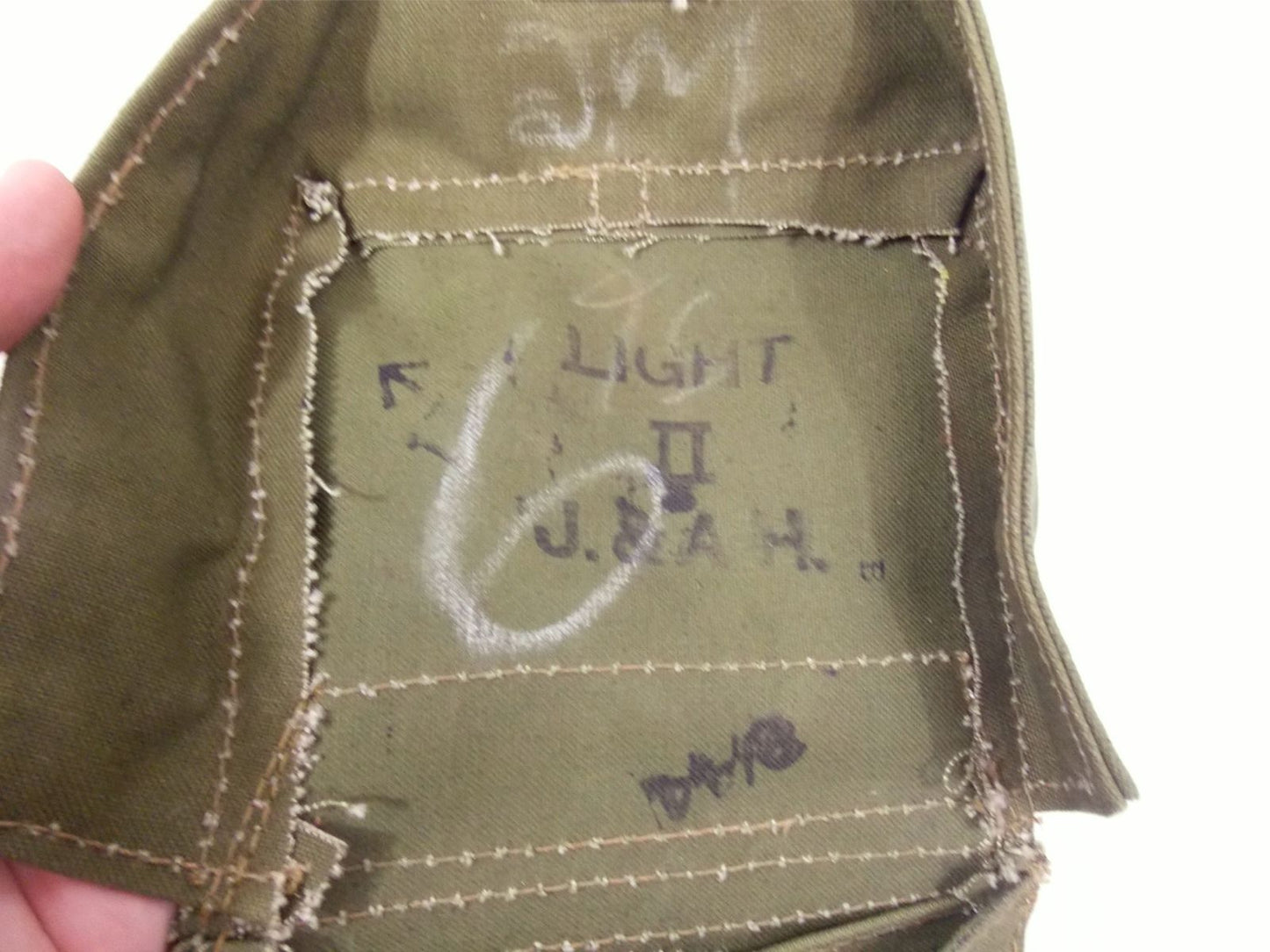 Vintage WW2 British Army Canvas gas mask bag Satchel shoulder military WWII