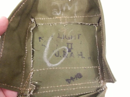 Vintage WW2 British Army Canvas gas mask bag Satchel shoulder military WWII