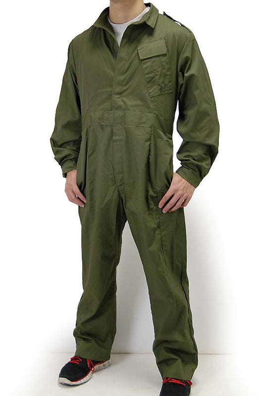 Vintage British Army green Overalls coveralls military jumpsuit flight suit boilersuit tanker olive khaki