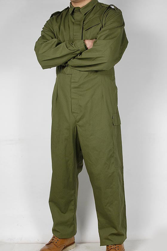 Vintage British Army green Overalls coveralls military jumpsuit flight suit boilersuit tanker olive khaki