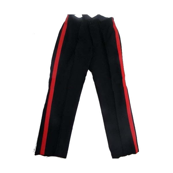Vintage British army ceremonial dress trousers pants black red stripsmess parade uniform wool No 1