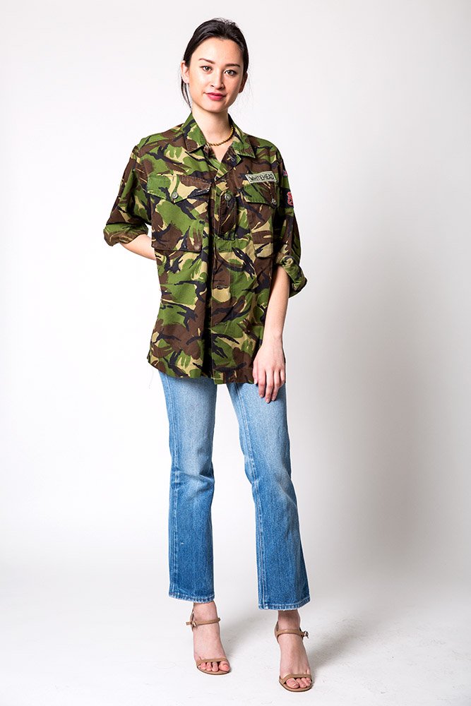 Women's British army shirt jacket fieldshirt camo woodland camouflage military DPM Soldier 95 W