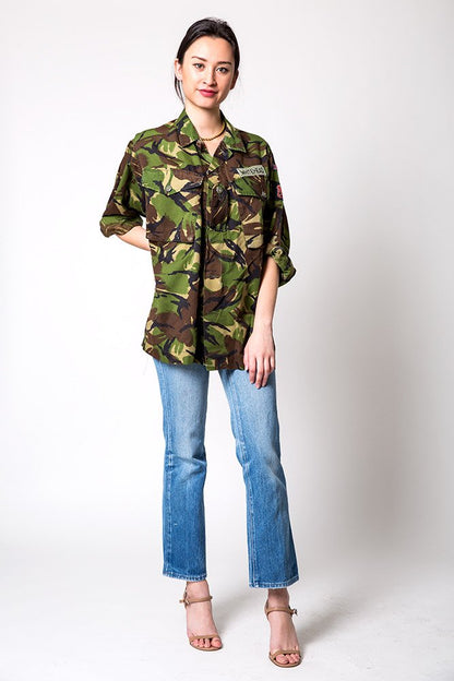 Women's British army shirt jacket fieldshirt camo woodland camouflage military DPM Soldier 95 W